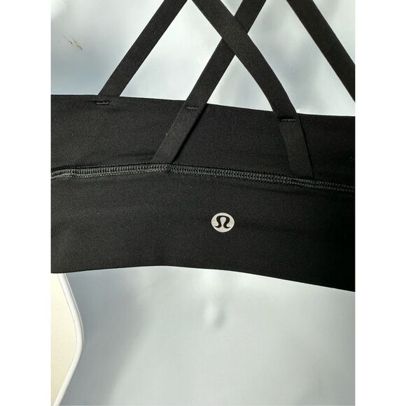 Lululemon Energy Bra Long Line Black  size 6    W2AUYS.    A801 - Picture 4 of 5